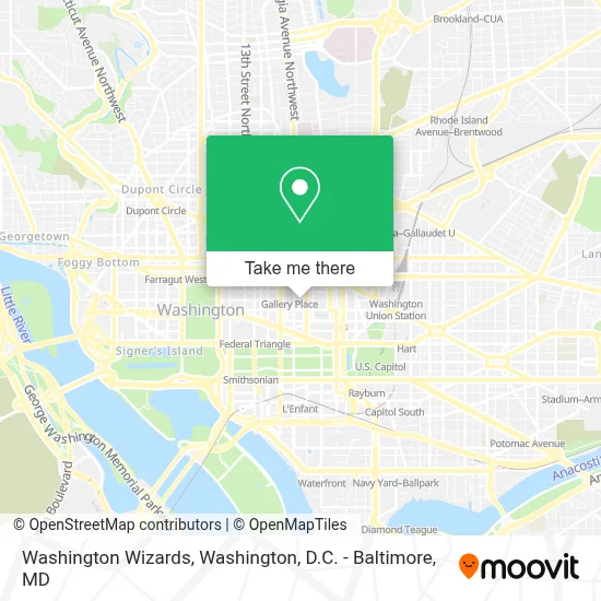 Washington Wizards map