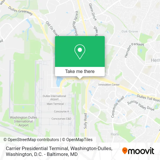 Carrier Presidential Terminal, Washington-Dulles map