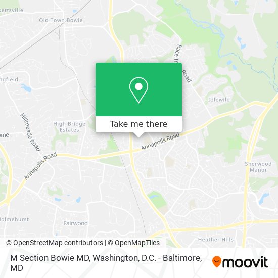 M Section Bowie MD map