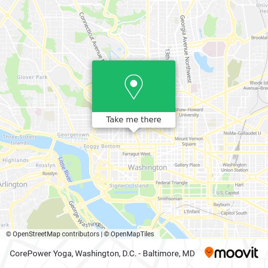 CorePower Yoga map