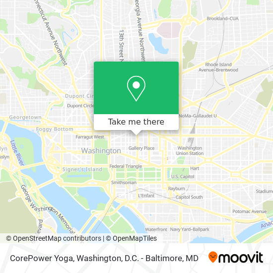 CorePower Yoga map