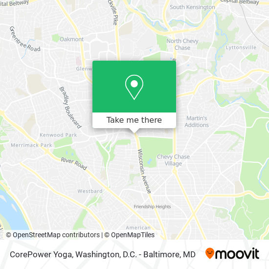 Mapa de CorePower Yoga