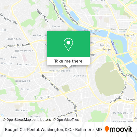 Budget Car Rental map