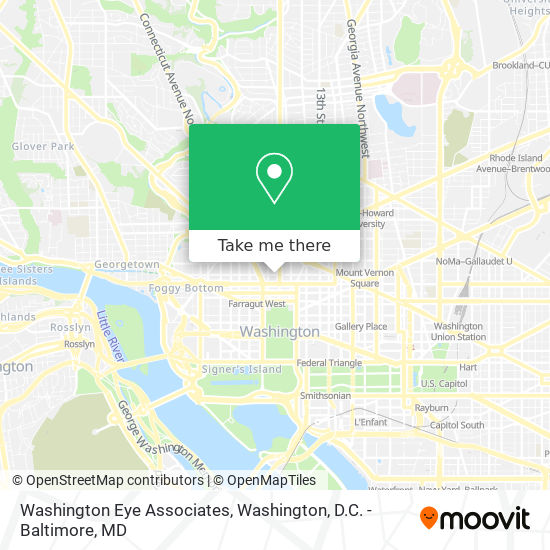 Washington Eye Associates map