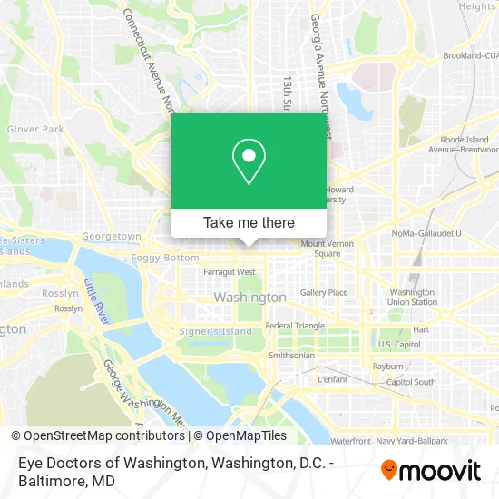 Mapa de Eye Doctors of Washington