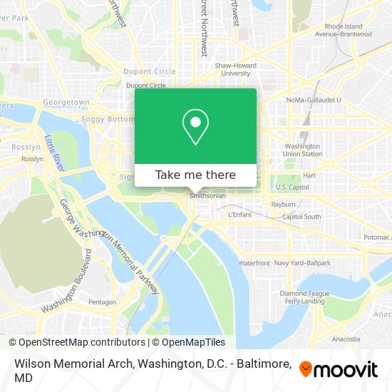 Wilson Memorial Arch map