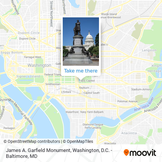 James A. Garfield Monument map