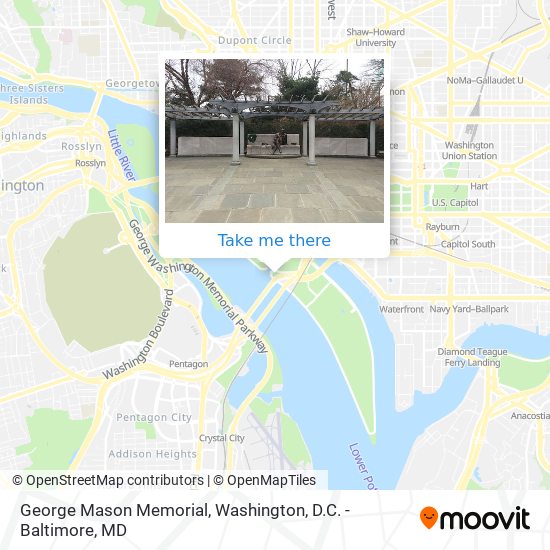 George Mason Memorial map