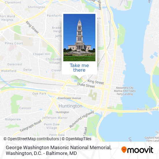 Mapa de George Washington Masonic National Memorial