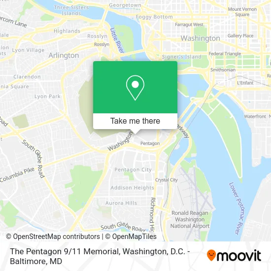 The Pentagon 9/11 Memorial map