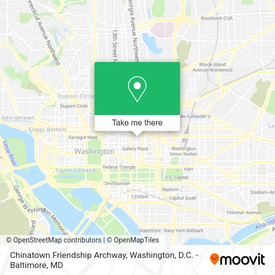 Mapa de Chinatown Friendship Archway