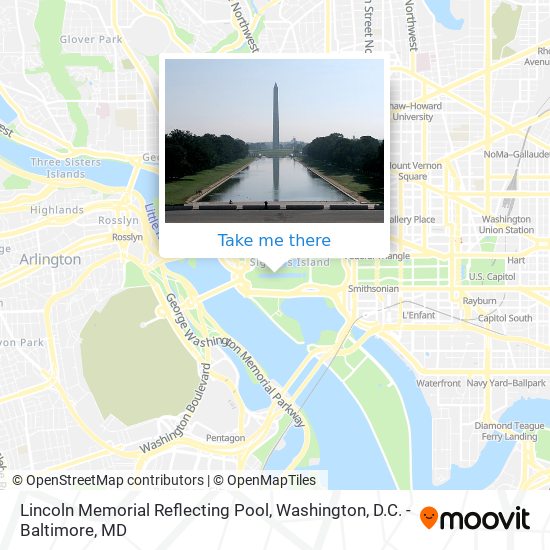 Lincoln Memorial Reflecting Pool map