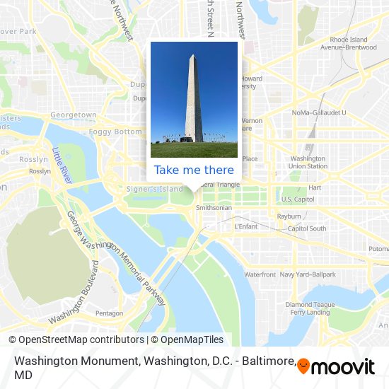 Washington Monument map