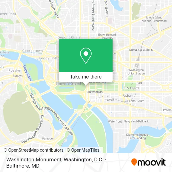 Washington Monument map