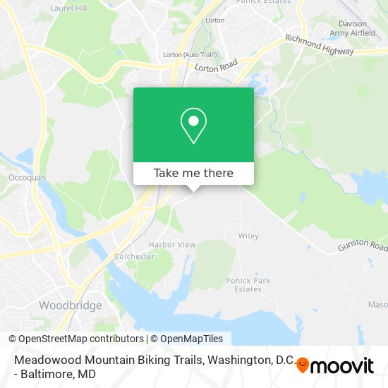 Mapa de Meadowood Mountain Biking Trails