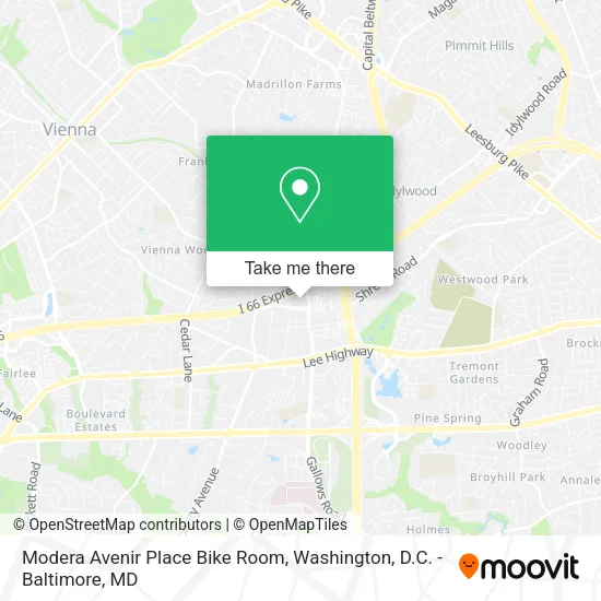 Mapa de Modera Avenir Place Bike Room