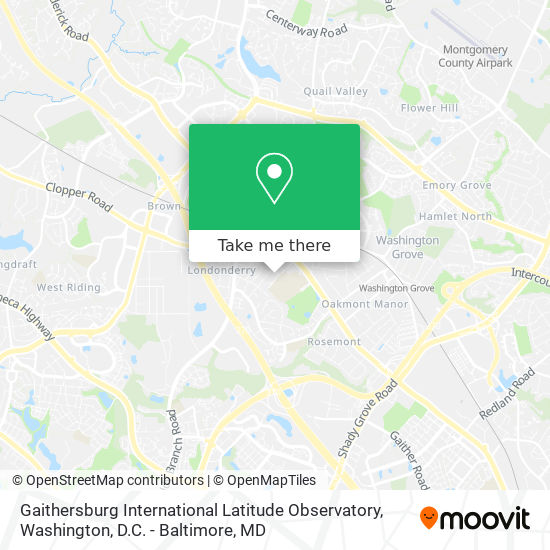 Gaithersburg International Latitude Observatory map