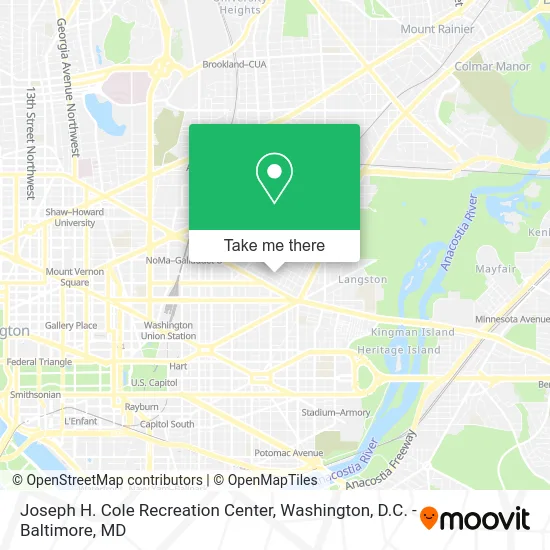 Joseph H. Cole Recreation Center map