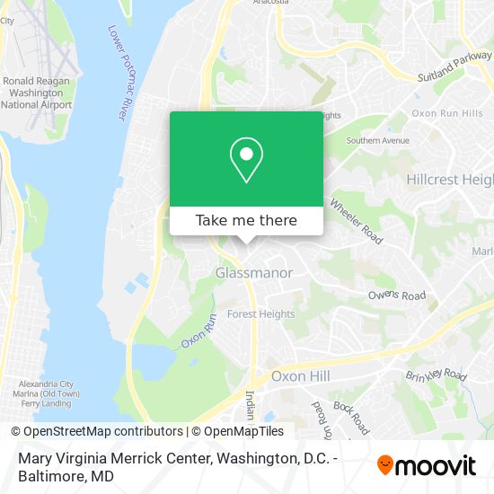 Mary Virginia Merrick Center map