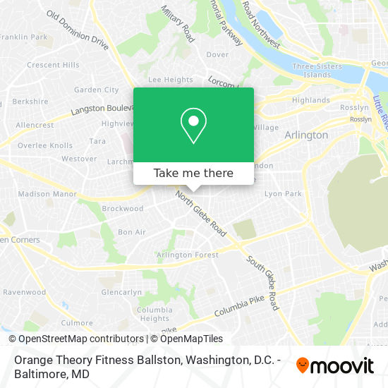 Orange Theory Fitness Ballston map