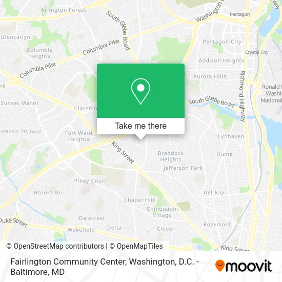 Fairlington Community Center map