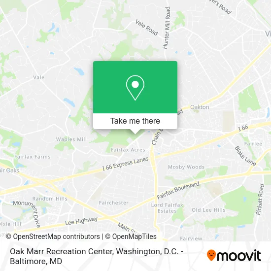 Oak Marr Recreation Center map