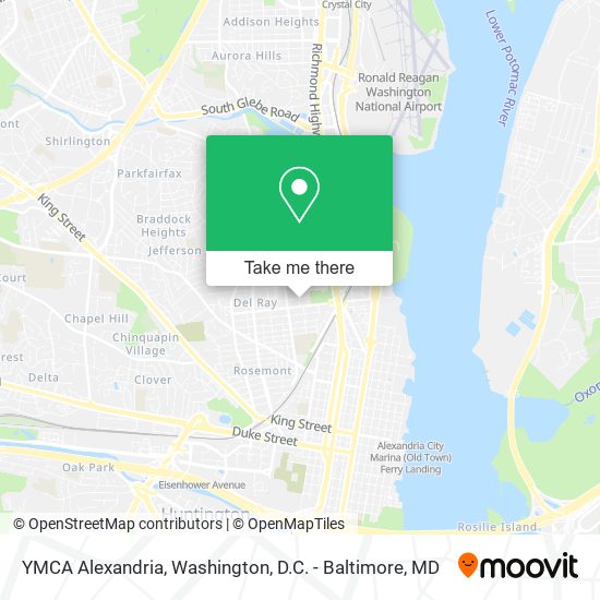 YMCA Alexandria map