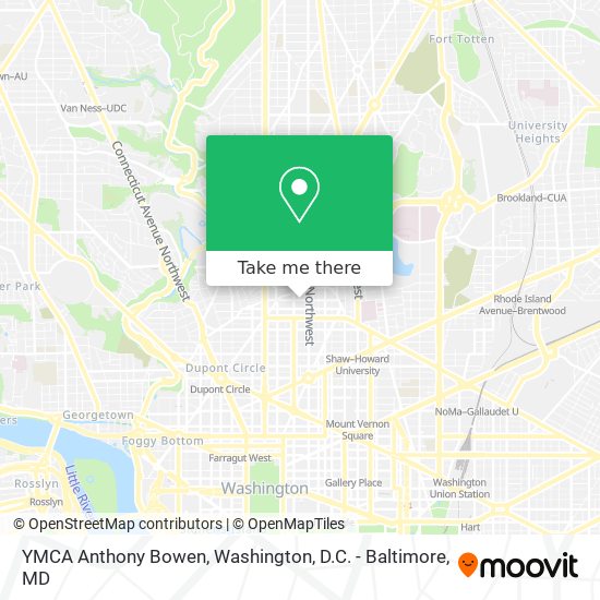 YMCA Anthony Bowen map