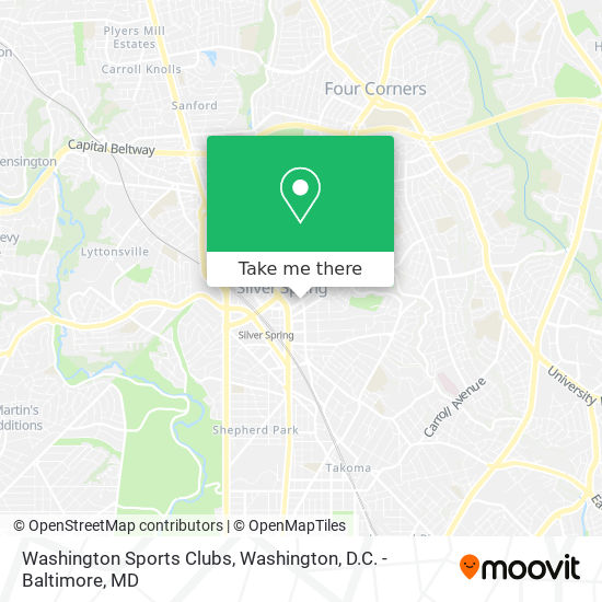 Washington Sports Clubs map