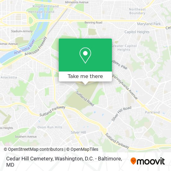 Cedar Hill Cemetery map