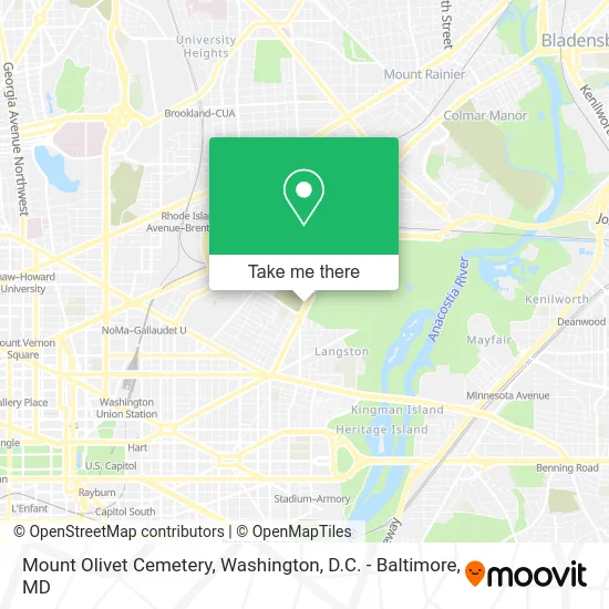 Mount Olivet Cemetery map