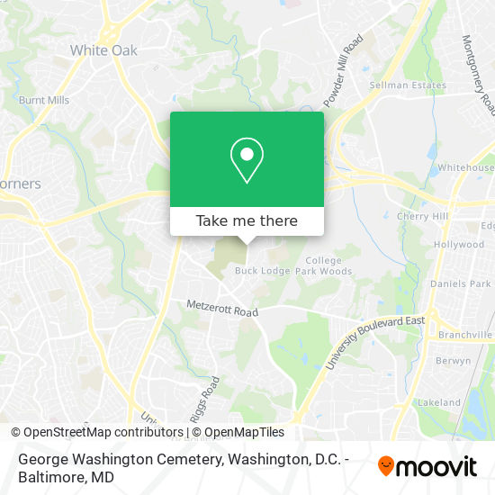 George Washington Cemetery map