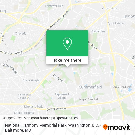 National Harmony Memorial Park map