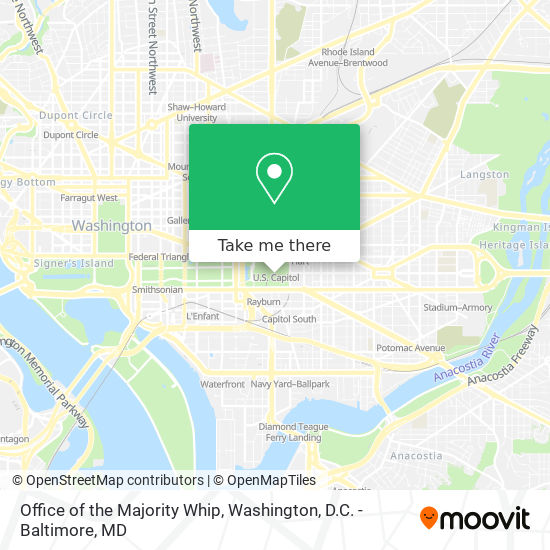 Office of the Majority Whip map