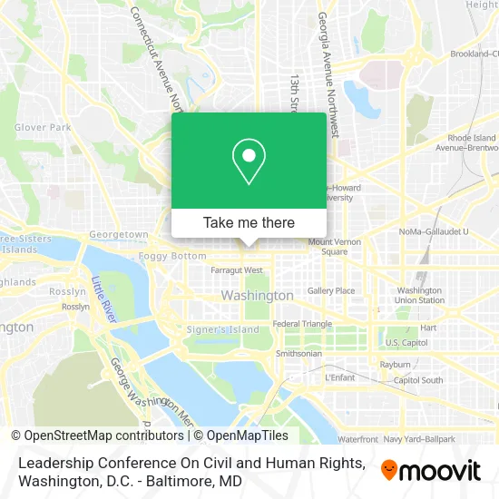 Mapa de Leadership Conference On Civil and Human Rights