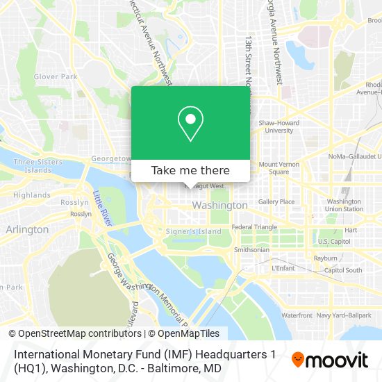 International Monetary Fund (IMF) Headquarters 1 (HQ1) map