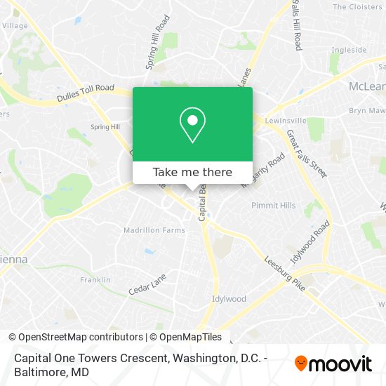 Capital One Towers Crescent map