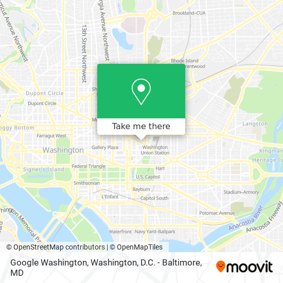 Mapa de Google Washington