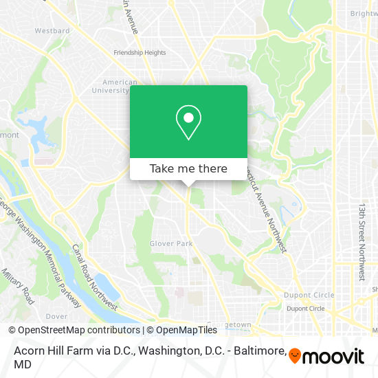 Mapa de Acorn Hill Farm via D.C.