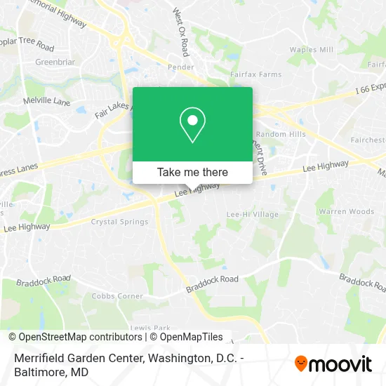 Merrifield Garden Center map