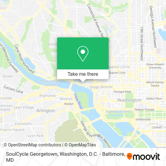 SoulCycle Georgetown map