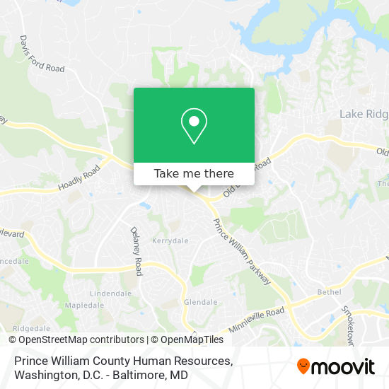 Prince William County Human Resources map