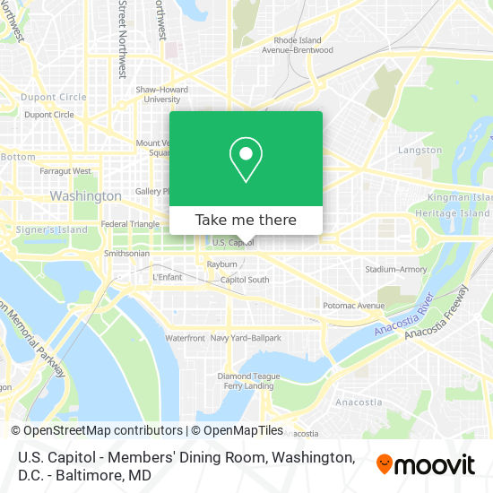 Mapa de U.S. Capitol - Members' Dining Room