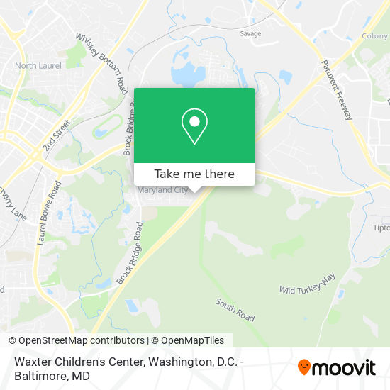 Waxter Children's Center map