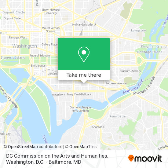 DC Commission on the Arts and Humanities map