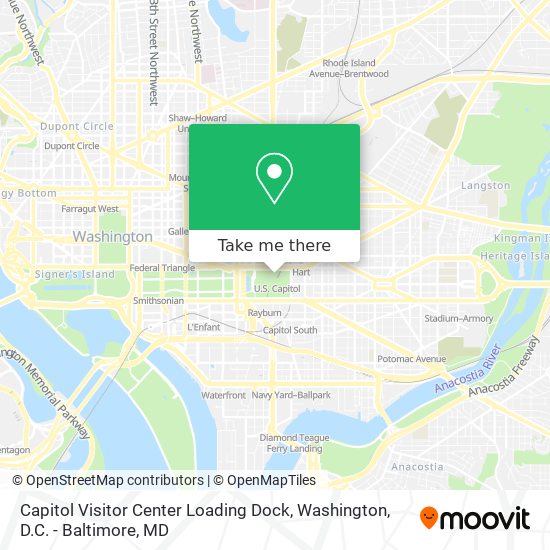Mapa de Capitol Visitor Center Loading Dock
