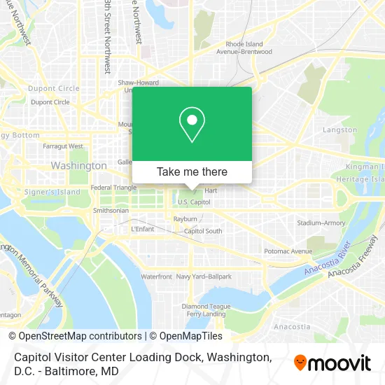 Mapa de Capitol Visitor Center Loading Dock