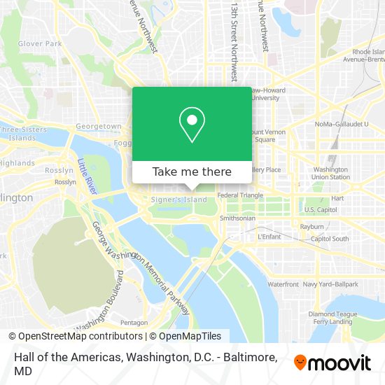 Hall of the Americas map