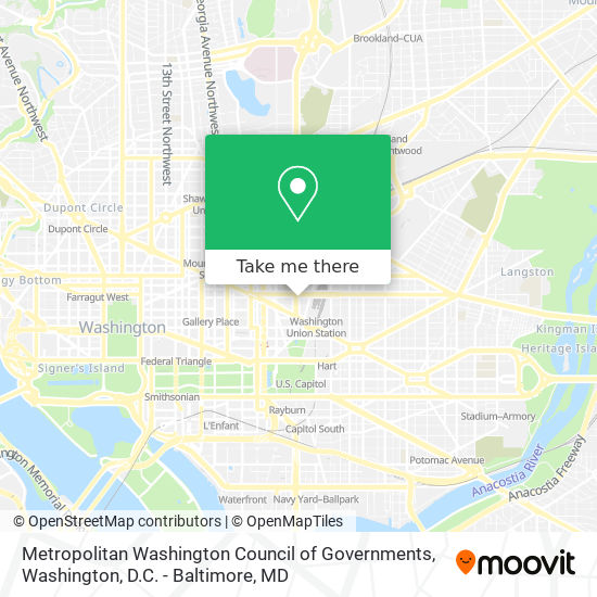 Metropolitan Washington Council of Governments map