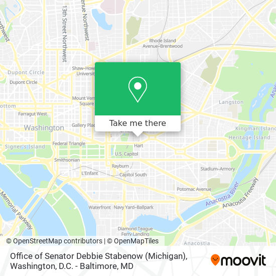 Office of Senator Debbie Stabenow (Michigan) map
